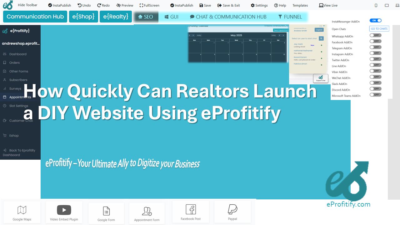 How Quickly Can Realtors Launch a DIY Website Using eProfitify